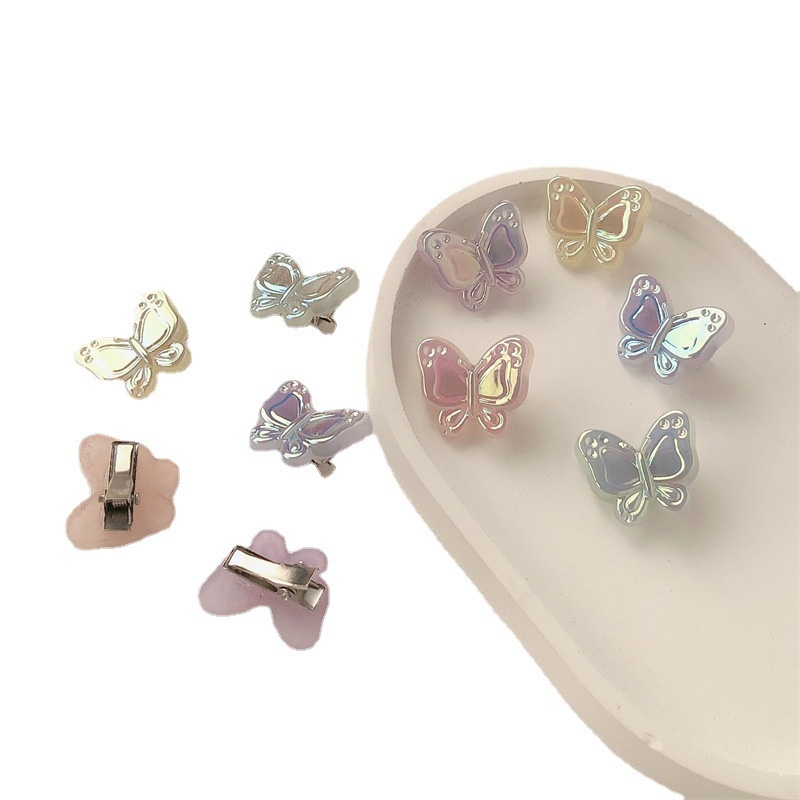 Kẹp Tóc Mái Ngang Nhiều Màu Sắc Hình Bướm Xinh Xắn Dành Cho Nữ