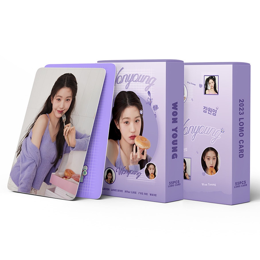 55pcs/box WONYOUNG IVE Photocards Album Lomo Cards Kpop Solo Postcards  Kpopfan store