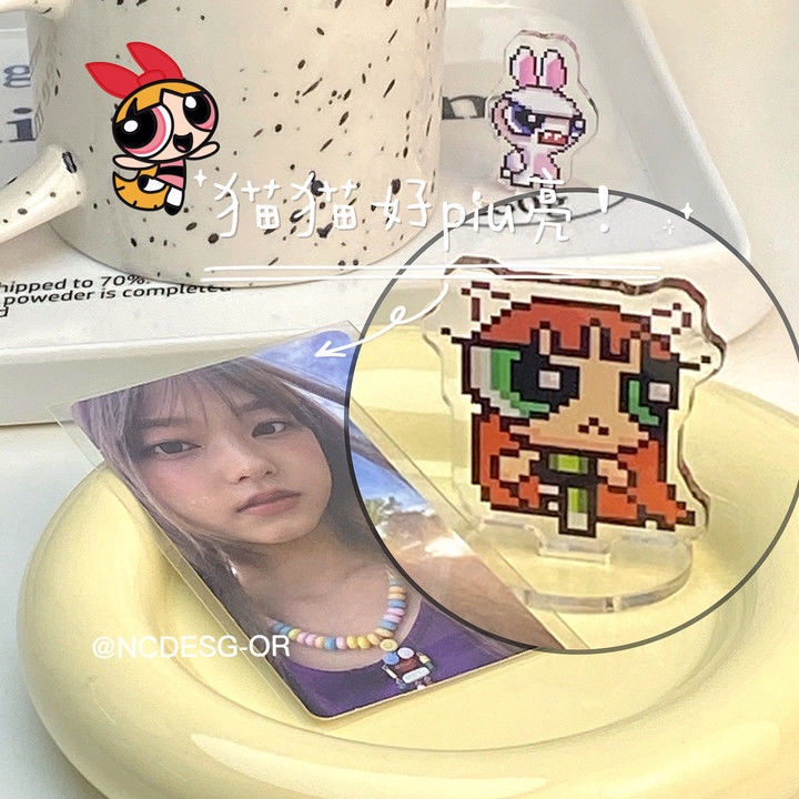 Newjeans The Powerpuff Girls Trang Trí Bàn Ăn Bằng acrylic Hình Thỏ Ngôi Sao