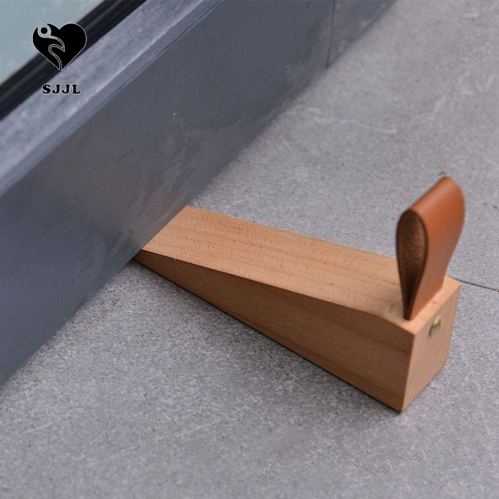 Dụng Cụ Chặn Cửa Gỗ Chống Va Chạm Chống Trượt Bằng Dây Da Tiện Dụng Cho Nhà Bếp / Gia Đình
