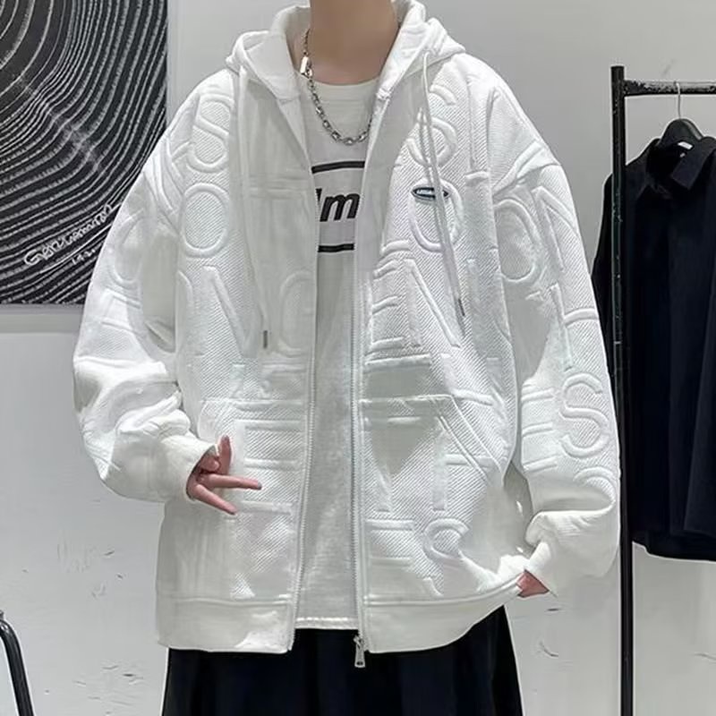 Áo hoodie trắng Khoác Thể Thao Có Mũ Trùm Dáng Suông Năng Động Thời Trang áo khoác đôi nam nữ Harajuku Nhật Bản Cho Cặp Đôi áo khoác nam nỉ