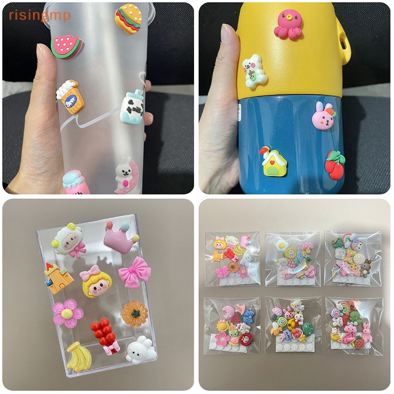 Set 10 Miếng Dán PVC Họa Tiết Hoạt Hình 3D Trang Trí Tủ Lạnh DIY