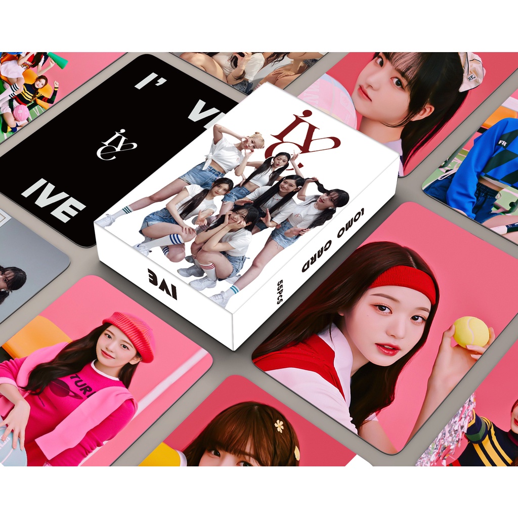 Hộp 55 Ảnh Lomo Card LIZ Yuji LEESEO WONYOUNG REI GAEUL Kpop