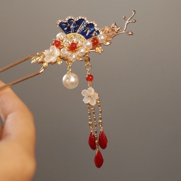 Trâm Cài Tóc Phối Tua Rua Phong Cách Trung Hoa Cổ Điển Cho Cô Dâu