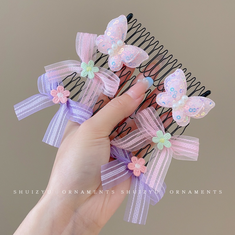 Lược Cài Tóc Gãy y2k Đính Đá Nhân Tạo Gọn Gàng Cho Bé Gái