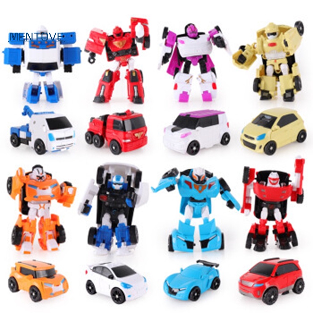 Mô Hình Đồ Chơi Xe Hơi Biến Hình Robot Hoạt Hình Bằng ABS Dành Cho Bé Trai