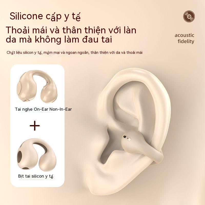 Tai Nghe Bluetooth Dẫn Truyền Xương Không Dây Không Tai Thời Trang, Thời Trang Thể Thao Phổ Thông Apple