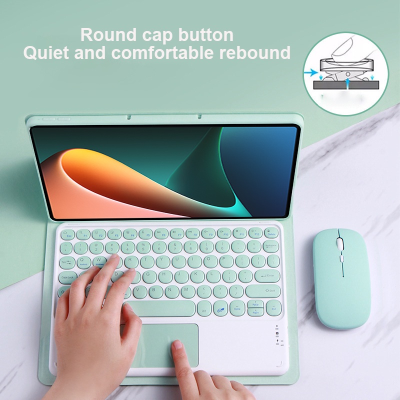 Funda cho redmi pad 10.61 vỏ bàn phím cho mi pad 5 6 pro 11 12.4 inch case chuột bàn phím bluetooth