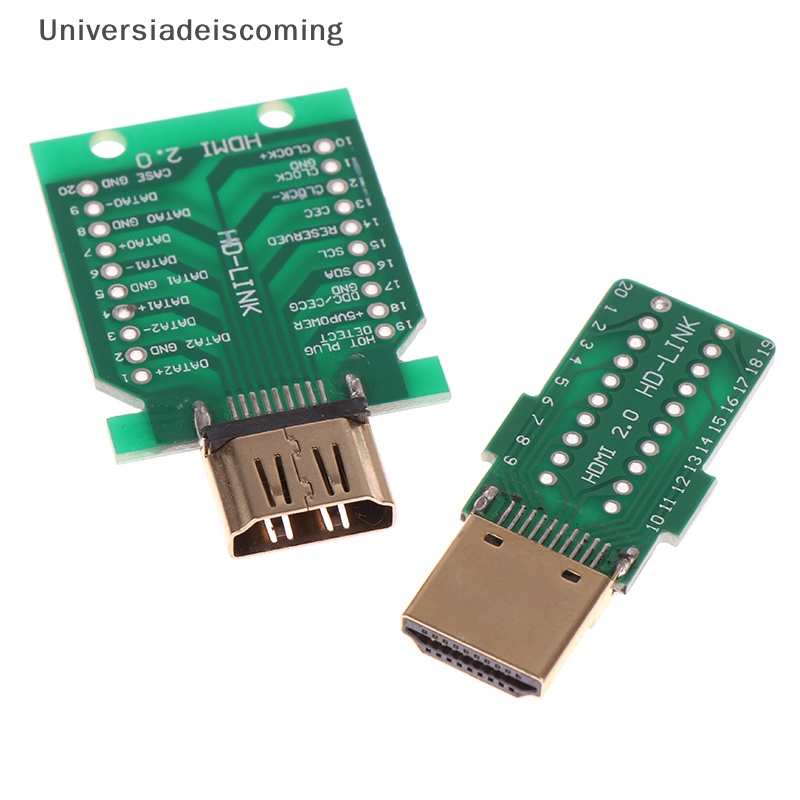 Universiadeiscoming ^^ 1 cái tự làm tiêu chuẩn hdmi hàn nam đầu cắm nữ jack 19pin đầu nối cáp * mới