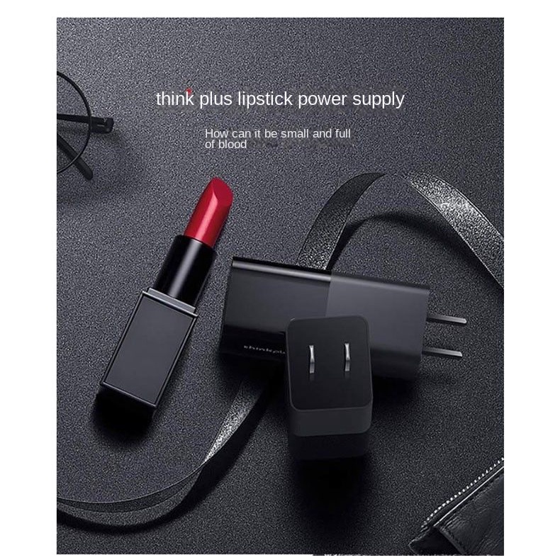 Lenovo thinkplus lipstick power adapter gan fast charge type-c 65w máy tính xách tay sạc điện thoại