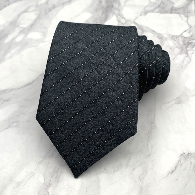 Cà Vạt Nam Bản Rộng 8cm Màu Trắng Đen Thời Trang Lịch Lãm