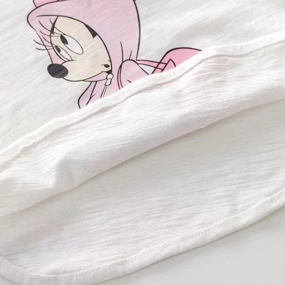 Áo Thun cotton Tay Dài Dáng Rộng In Hoạt Hình Thời Trang Xuân Thu 2022 Xinh Xắn Cho Bé Gái