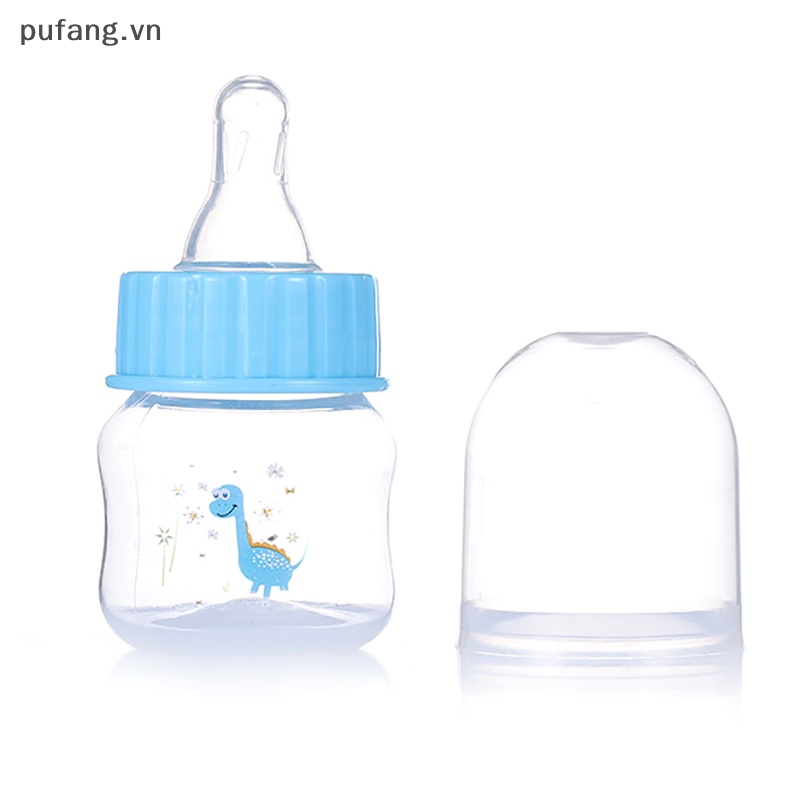 Pufang 50ml trẻ sơ sinh bình bú di động nhỏ bpa miễn phí an toàn cho trẻ sơ sinh bú núm vú chăm sóc trái cây nước trái cây bình sữa vn