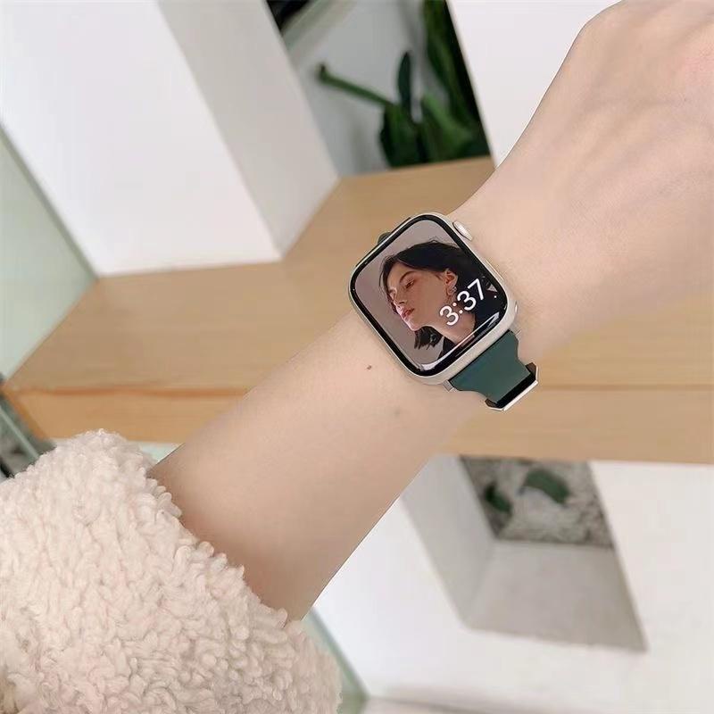 Dây Đeo Silicon Sắc phụ nữ mảnh mai eo nhỏ Cho Đồng Hồ Thông Minh Apple Watch ultra 8 7 6 5 4 45mm 41mm 44mm 40mm 49mm