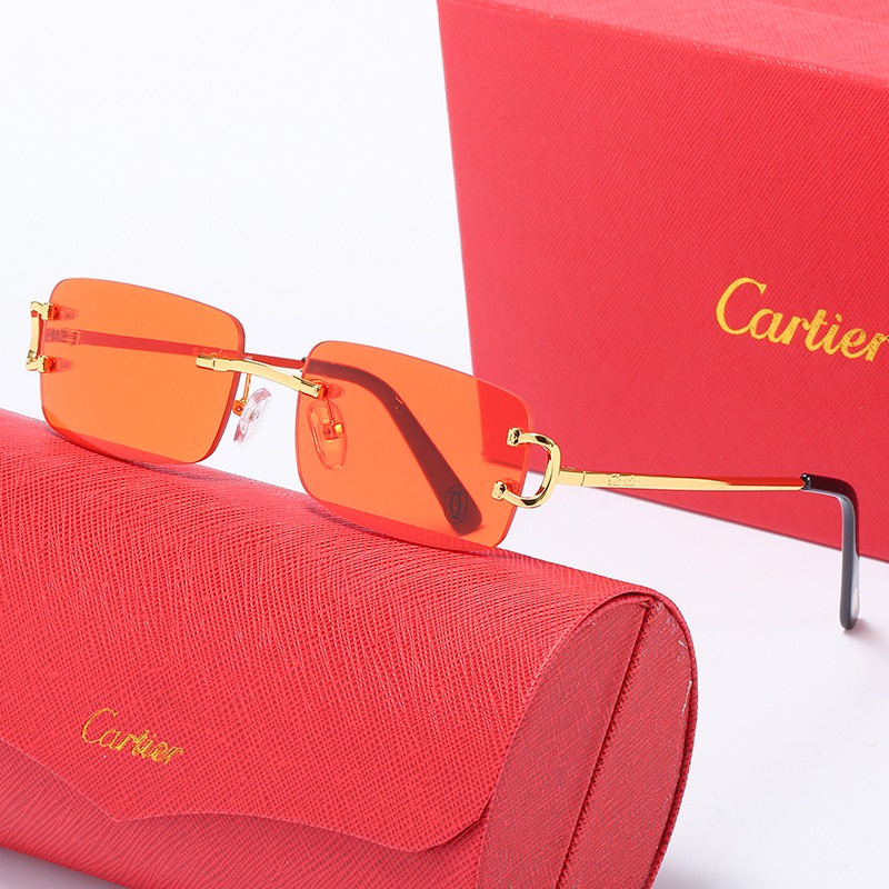 Cá tính mới không khung carter fire thương hiệu sang trọng kính râm phụ nữ cross-border street shooting trend kính râm nam ngoại thương uv400 nhà sản xuất bán buôn kính