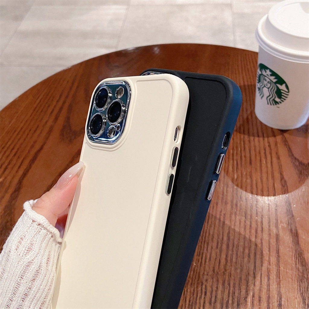 Vỏ cho iphone 11 12 pro max simple candy color soft tpu phone case anti-scratch cellphone cover protection dirt resistance fall-proof shell