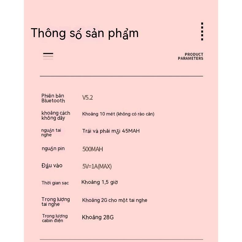 Tai Nghe Bluetooth Vô Hình Siêu Mỏng Hai Tai Mini Siêu Nhỏ Siêu Dài Dùng Cho Apple Android
