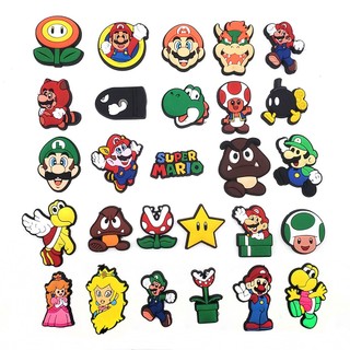 siêu mario sticker dép crocs charm crocs jibbitz để trang trí dép chữ h crocs dép lê dép tổ ong