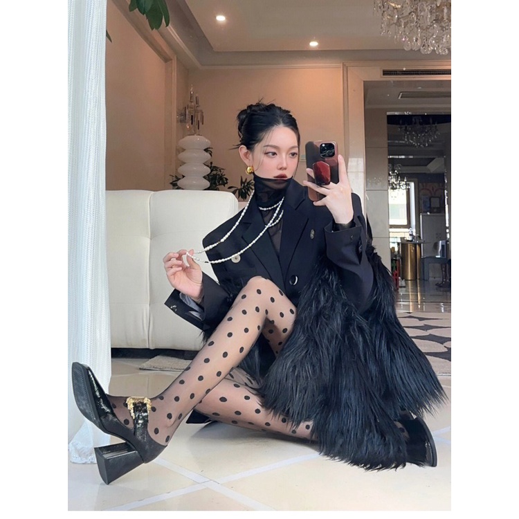 Giày Cao Gót Da Bóng Ôm Chân Phối Khóa Cài Thanh Lịch