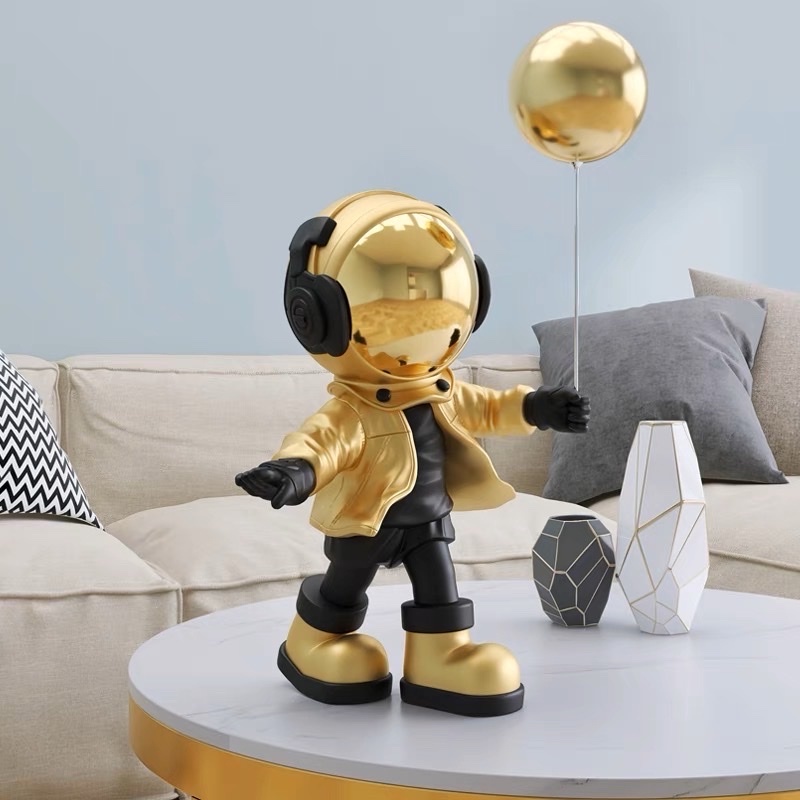 Decor Phòng Khách "Phi Hành Gia Cầm Bóng" đựng mỹ phẩm trái cây trang trí, làm quà tặng sinh nhật khai trương nhiều