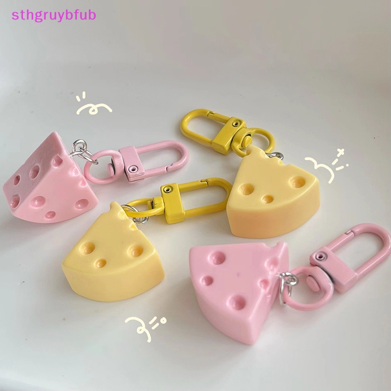 Sthb mặt dây chuyền phô mai đáng yêu móc khóa mô phỏng dễ thương cheese keyring ba lô mặt dây chuyền cho bé gái kids party favor vn