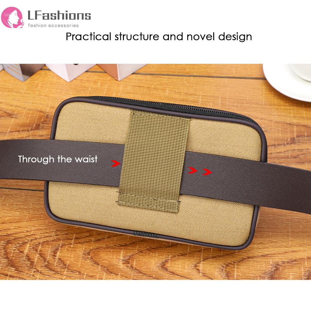 ❀ Áo Thun In Chữ Lovefashionss Thời Trang ❀ Túi đựng điện thoại nam nhiều lớp túi thắt lưng fanny pack túi vải túi nhỏ