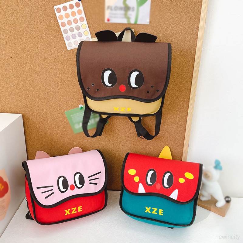 Korean kids girls boys kindergarten cartoon ultra-light backpack school bag