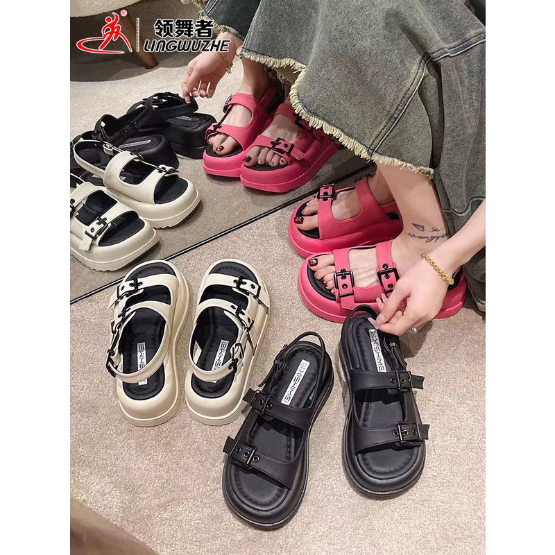 ✨Cool a lead dancer dép thể thao đa năng đế dày cho nữ 2023 mùa hè mới phong cách harajuku bãi biển giải trí caligae