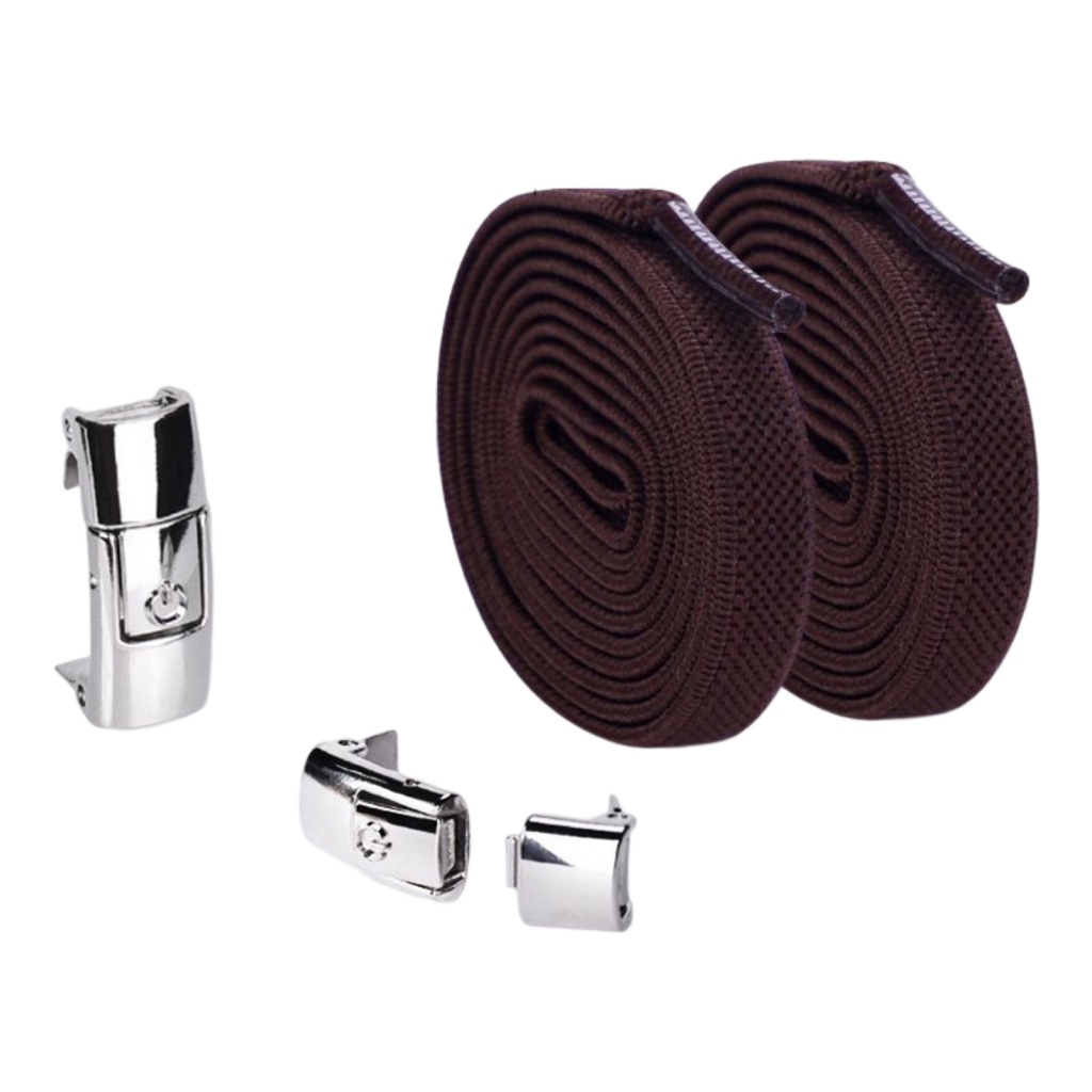 1 Cặp Dây Giày Lười Phẳng Co Giãn 8mm Không Cần Buộc Màu Trơn Đa Năng Dành Cho Người Lớn Và Trẻ Em