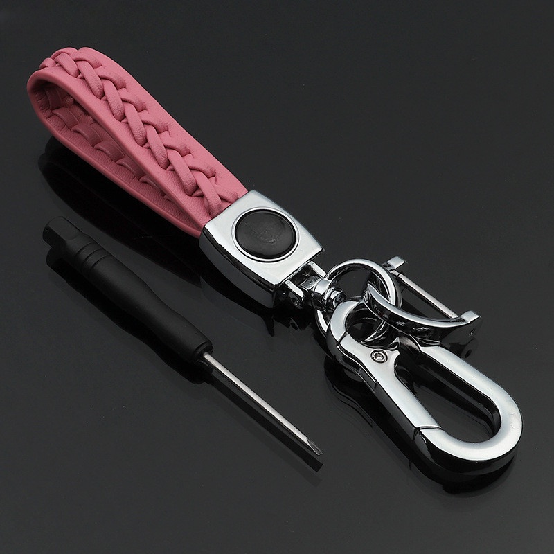 Kim loại + da móc khóa móc chìa khóa kiểu dáng xe hơi