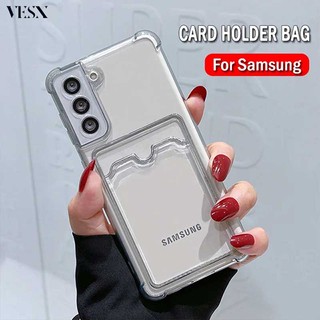 Ốp Điện Thoại Màu Trơn Có Ngăn Đựng Thẻ Cho Samsung ss Galaxy S24 S23 S22 S21 S20 FE Note 20 Ultra 10 9 Pro S10 Plus S10E 4G 5G 2024