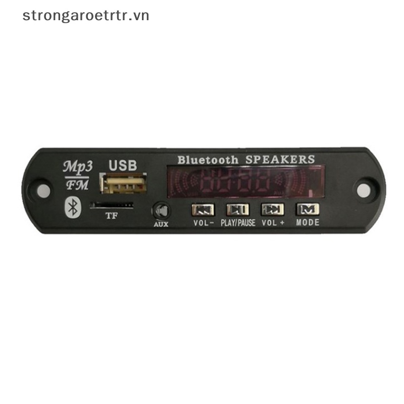 Strongaroetrtr wireless bluetooth 5.0 5v mp3 board car audio usb tf fm radio module máy nghe nhạc mp3 có điều khiển từ xa vn