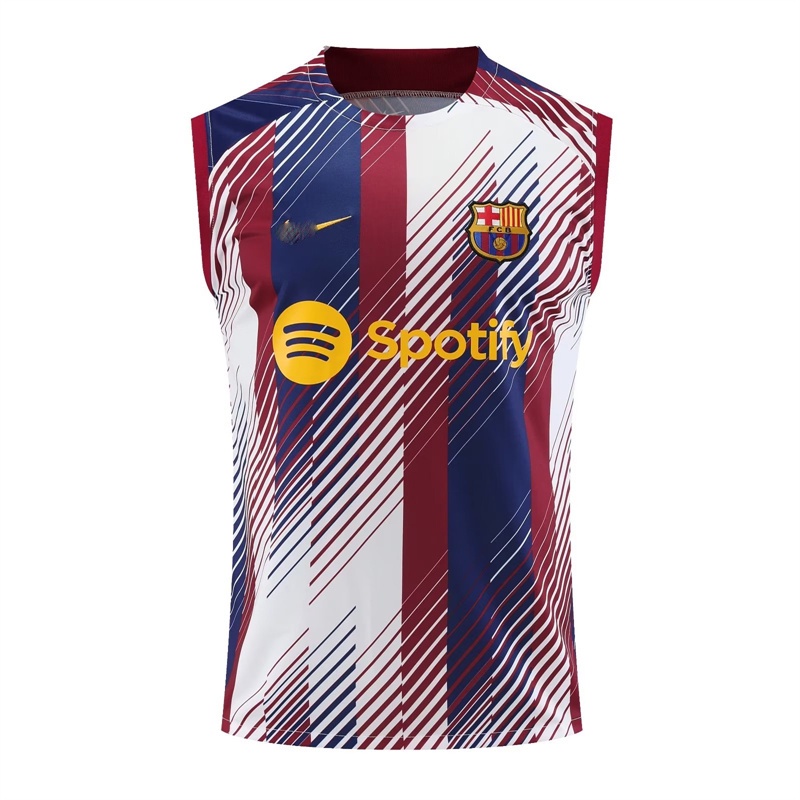 Football01 23-24 fcb soccer training wear plus size không tay thể thao áo lót nam thể dục thông thường áo len s-xxl
