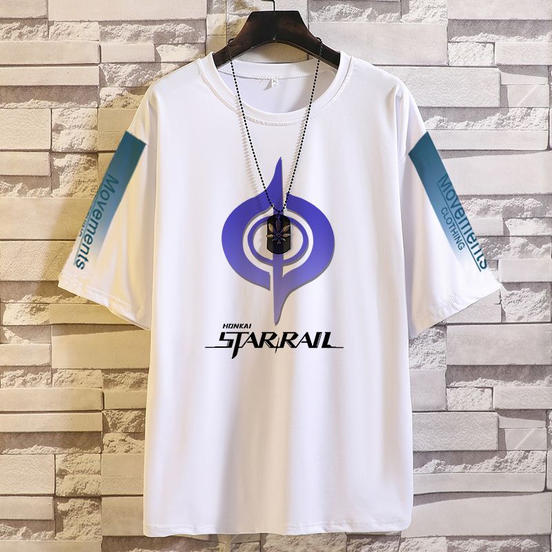 Honkai: Star Rail Áo Thun Tay Ngắn In Hình Starrailway silver wolf merchandise Trẻ Trung Cho Nam Sinh