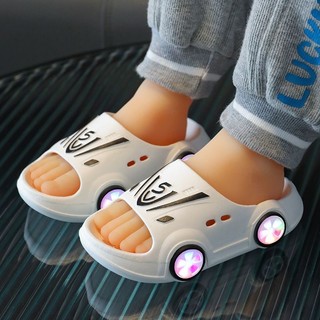 🔥Hot Sale🔥IKIDS Mẫu mới trẻ em trong nhà chống trượt phim hoạt hình phát sáng đáy mềm dép mát