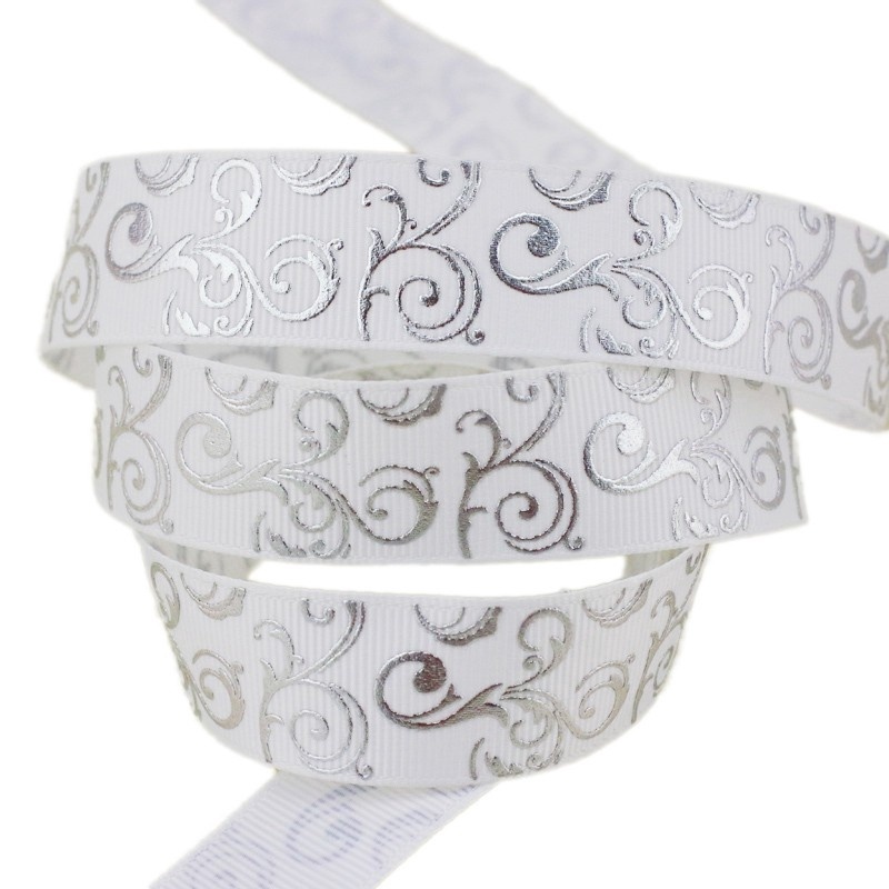 Cuộn Dây Ruy Băng Trắng 25mm Dài 10 Yards Dùng Để Trang Trí Quà Cưới
