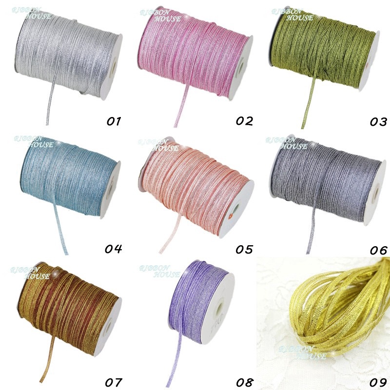 Cuộn Dây Ruy Băng Kim Tuyến 40m 1/8''