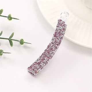 Bling Bling Pha Lê Chuối Tóc Cho Nữ Đầu Lưng Tóc Chân Thời Trang Đuôi Ngựa Giá Đỡ Móng Vuốt Kim Cương Giả Mũ Đội Đầu