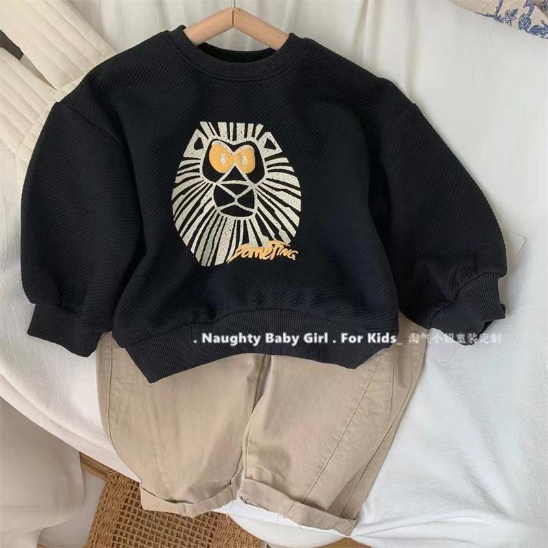 90-140cm Họa Tiết Tuyệt Vời Phiên Bản Hàn Quốc Thu Đông Mới Bé Trai Bé Gái Áo Thời Trang Trẻ Em Bé Dài Tay Áo Chui Đầu Đẹp Trai