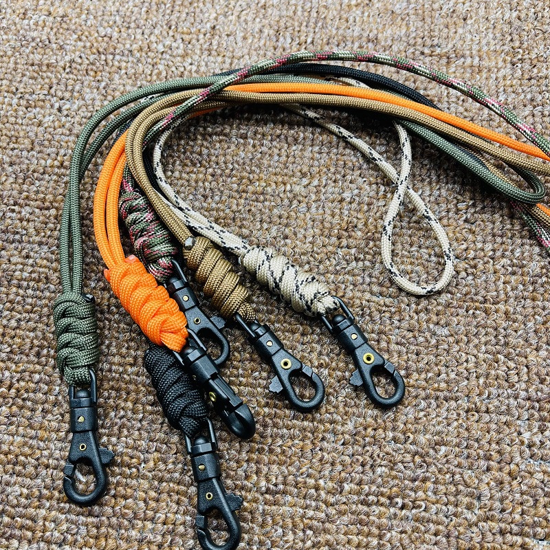 High-quality rotable buckle high-strength hand-woven 7-core lanyard điện thoại di động keychain dây buộc ba lô ngoài trời khóa di động edc thiết bị nhỏ