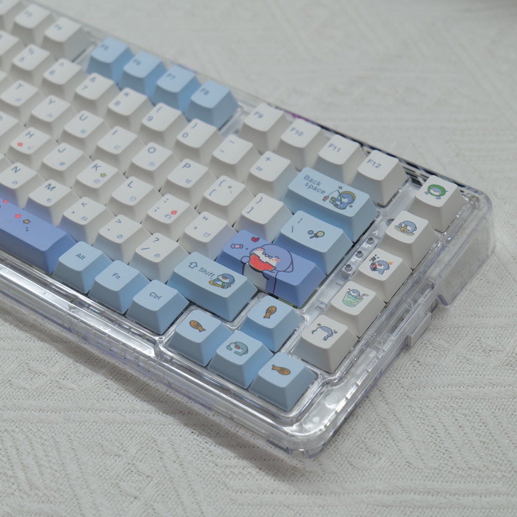 Baby shark keycaps cherry profile phim hoạt hình dễ thương pbt thuốc nhuộm phụ bàn phím cơ keycap