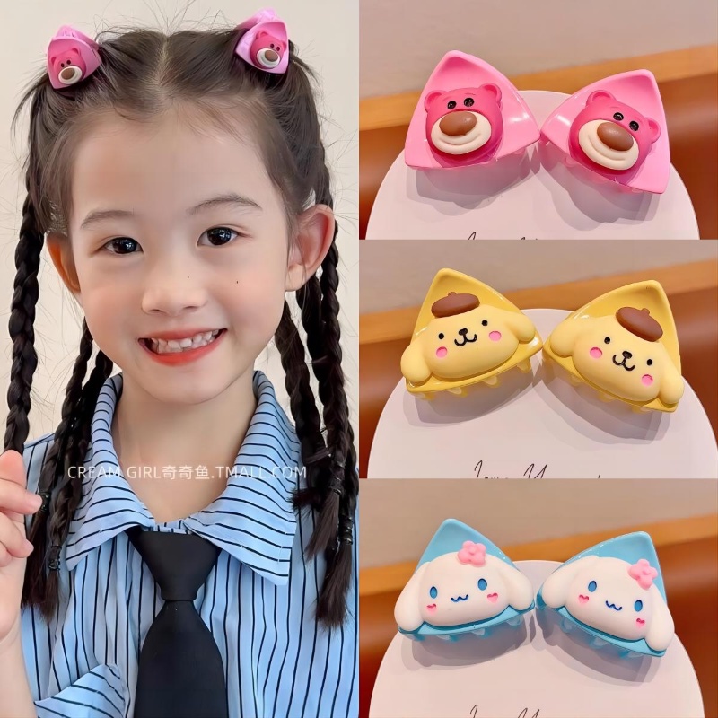 Hàn quốc-phong cách trẻ em kẹp cô gái phim hoạt hình tai mèo kẹp tóc công chúa mini gãy tóc kẹp nữ