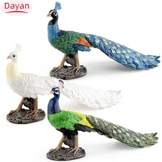 Tượng con công DAYAN cỡ nhỏ thiết kế sống động dùng làm đồ chơi giáo dục cho trẻ em