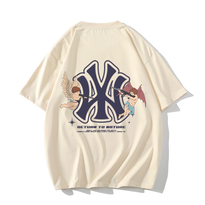 N-y short sleeve men's t-shirt new summer top shirt, round neck t-shirt, trendy brand half sleeves