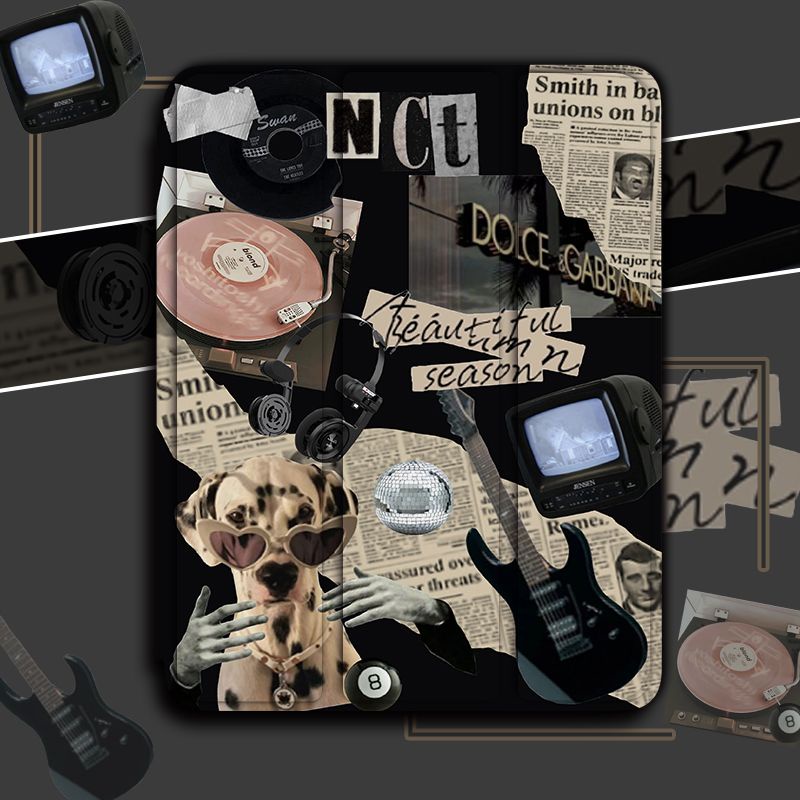 Dành cho ipad 2021 pro 11 vỏ bảo vệ gen9 / 8 / 710.2 vintage boys mini6 trong suốt gen5 / 6 9.7 anti drop air4 / 5 10.9 trifold 2022 gen 10 10.9 cartoon ipad case