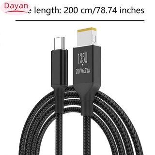 Dây chuyển đổi sạc nhanh Dayan 135w pd Type-C sang cổng vuông laptop di động