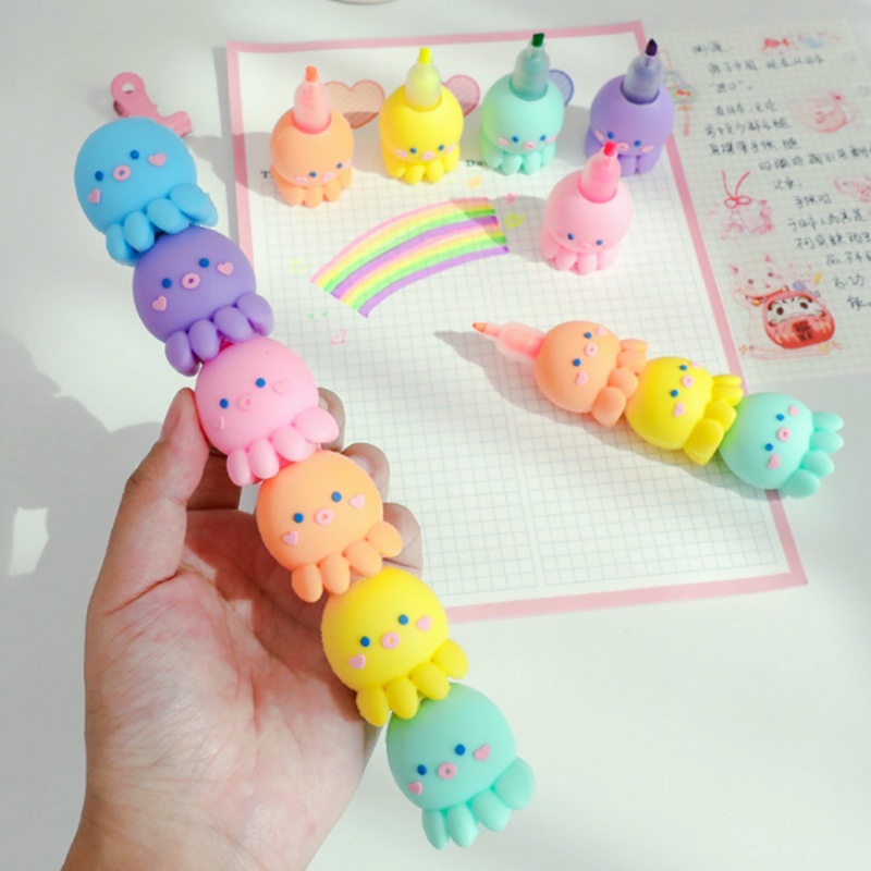 Tô màu bạch tuộc học sinh doodle markers đồ dùng học tập