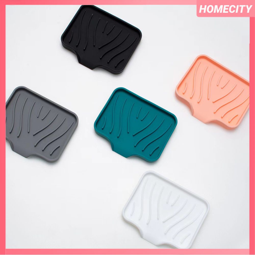 Tấm lót vòi silicone Thảm bồn rửa nhà bếp Khay đựng xà phòng Miếng bọt biển thoát nước Bồn rửa Splash Splash Mat khô trên mặt bàn Khay lưu trữ