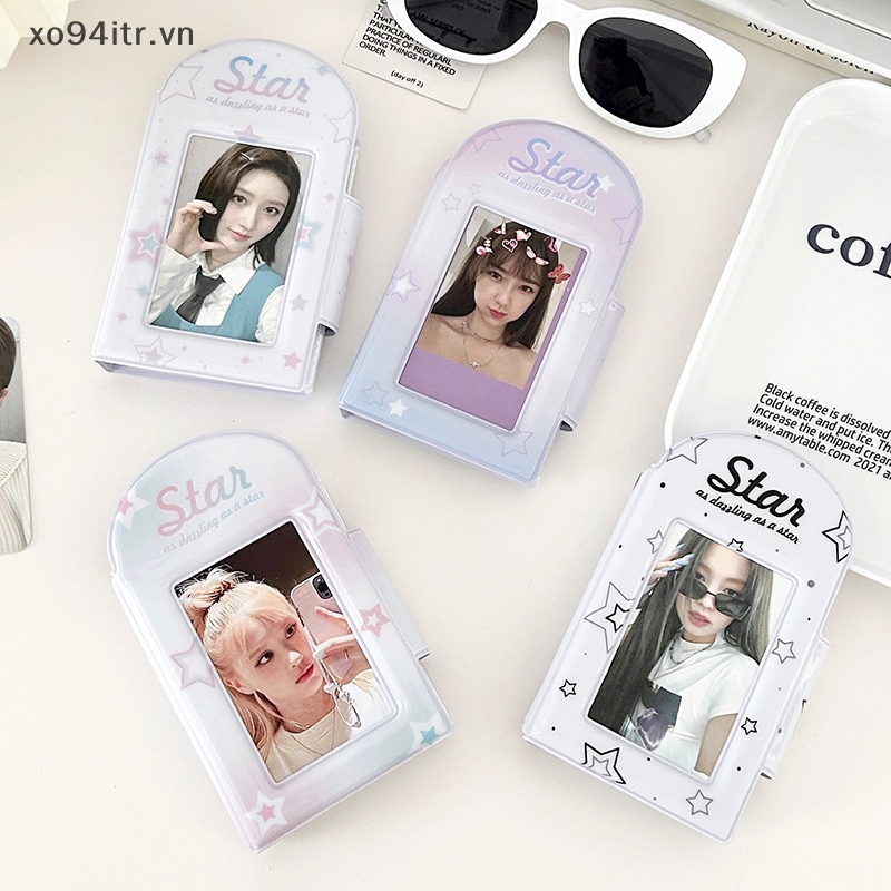 Xoitr ins 3 inch giá đỡ photocard pring hollow album ảnh 32 túi kpop card binder mini idol pictures hộp lưu trữ collect book vn