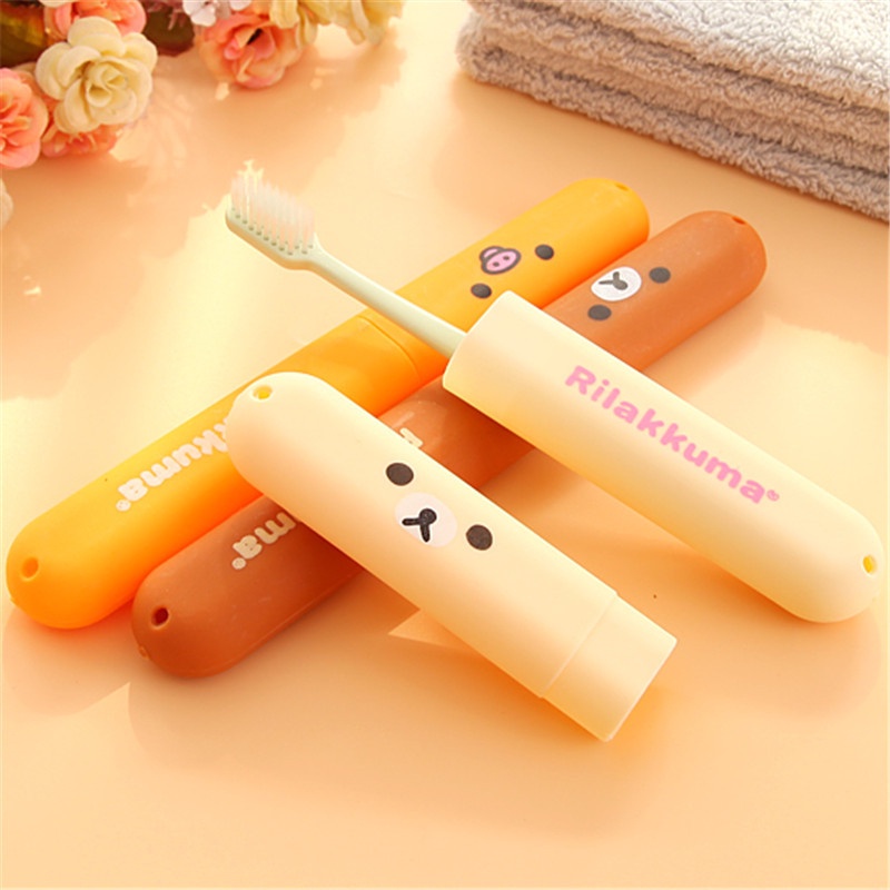 Hộp Đựng Bàn Chải Đánh Răng Du Lịch, Gấu Rilakkuma Đáng yêu-MCKES